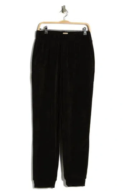 Fleece Factory Plush Sueded Joggers In Black