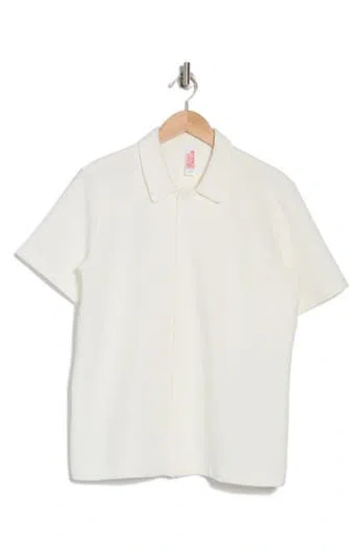 Fleece Factory Rhone Short Sleeve Button-down Shirt In Ivory