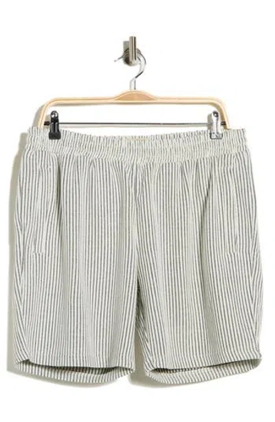 Fleece Factory Rib Stripe Shorts In Gray