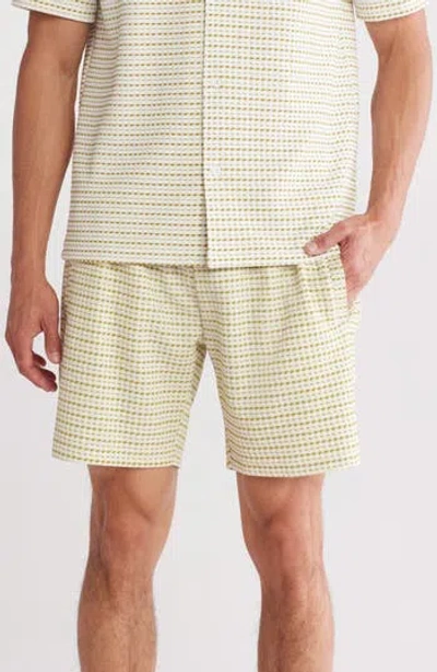 Fleece Factory Sphere Shorts In Ivory/green