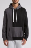 Fleece Factory Split Hoodie In Steel/black
