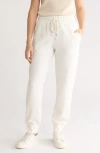 Fleece Factory Tie Waist Boyfriend Joggers In Off White