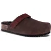 Fleks Puente Genuine Shearling Lined Clog In Brown