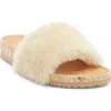 Fleks San Ysidro Genuine Shearling Slide Sandal In Neutral