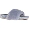 Fleks San Ysidro Genuine Shearling Slide Sandal In Purple