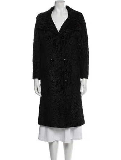 Pre-owned Flemington Furs Faux Fur Coat In Black