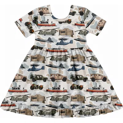 Fletch Babies'  Brave 2.0 Shortsleeve Twirl Dress In Multi