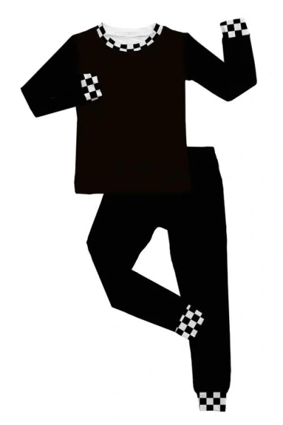 Fletch Babies'  Checked Out 2 Piece Pajama Set In Black