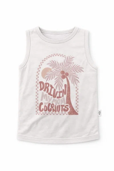 Fletch Kids'  Drivin' My Mom Coconuts Tank In White
