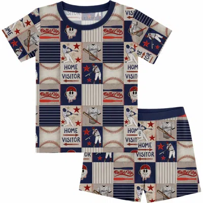 Fletch Kids'  Field Of Dreams 2 Piece Shorts Set In Brown