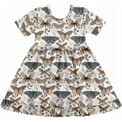 Fletch Babies'  Flutter Shortsleeve Twirl Dress In Multi