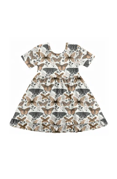 Fletch Kids'  Flutter Shortsleeve Twirl Dress In Multi