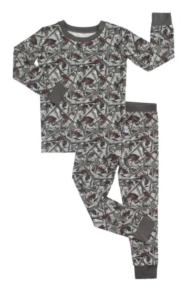 Fletch Kids'  Hidden Camo 2 Piece Pajama Set In Gray