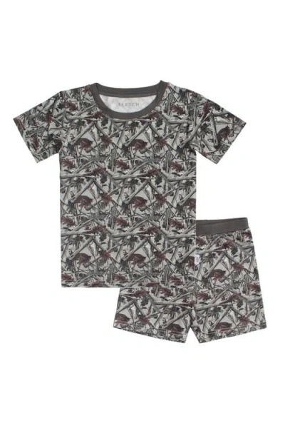 Fletch Kids'  Hidden Camo 2 Piece Shorts Set In Gray