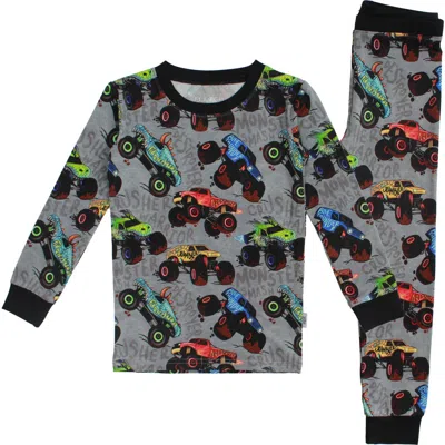 Fletch Babies'  Monster Jammies 2 Piece Pajama Set In Gray