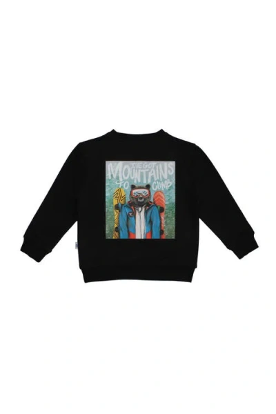 Fletch Babies'  Mountains To Climb Pullover Sweatshirt In Black