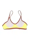 Fletch Swimsuit Top Yellow Color Block Pattern Swimwear In Yellow