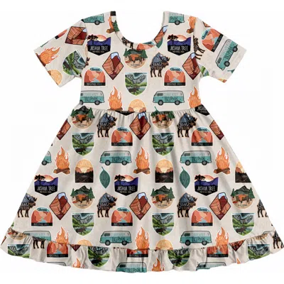 Fletch Babies'  Tiny Traveler Shortsleeve Twirl Dress In Multi