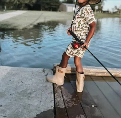 Fletch Kids' Wishin I Was Fishin 2 Piece Bamboo Shorts Pajama Set In Multi