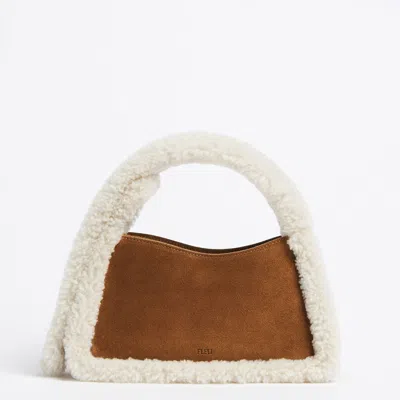 Fleu Women's Brown Pont  Shearling Camel Bag