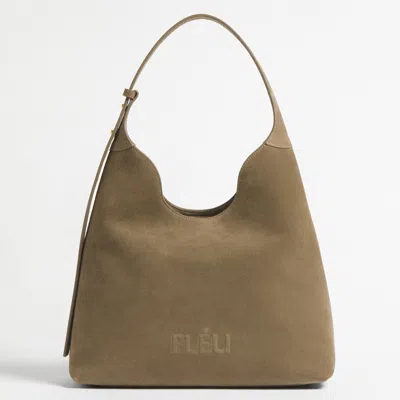 Fleu Women's Green Mousse Suede Olive Dust Bag In Brown