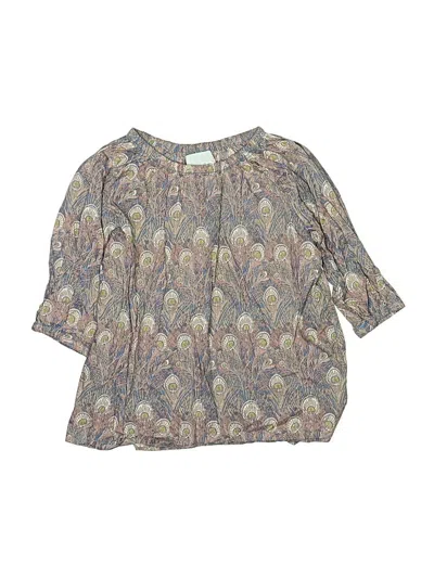 Pre-owned Fleur Kids' 3/4 Sleeve Blouse In Gray