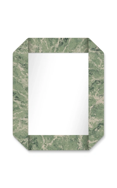 Fleur Bevel Mirror In Green