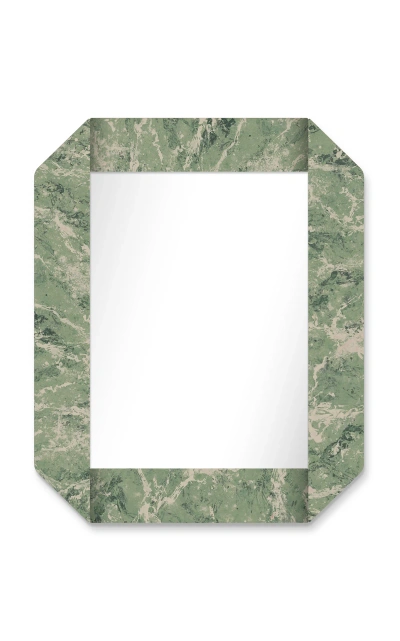 Fleur Bevel Mirror In Green