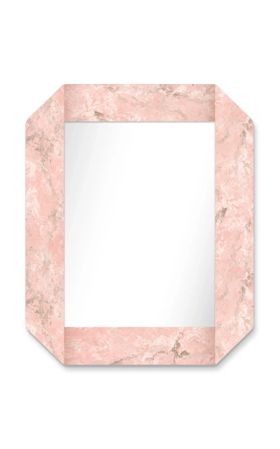 Fleur Bevel Mirror In Pink