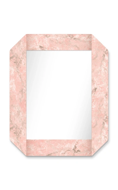 Fleur Bevel Mirror In Pink