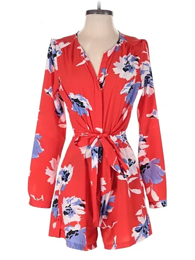 Pre-owned Fleur Bleue Romper In Red