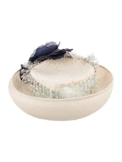 Pre-owned Fleur De Paris Pattern Print Hat In Neutral