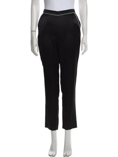 Pre-owned Fleur De Paris Silk Sweatpants In Black