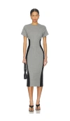Fleur Du Mal Addie Midi Dress In Gray