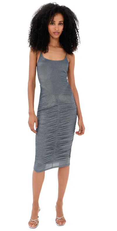Fleur Du Mal Agnes Dress Midnight Navy In Gray