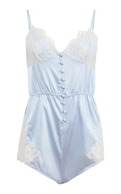 Fleur Du Mal Amelia Stretch-silk Teddy