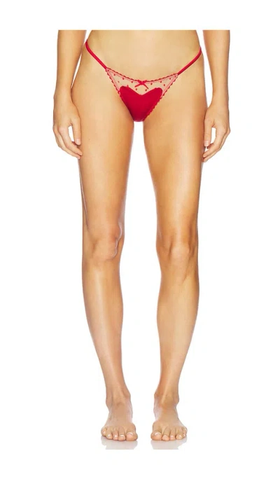 Fleur Du Mal Amour Thong In Red
