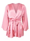 Fleur Du Mal Angel Sleeve Robe In Pink