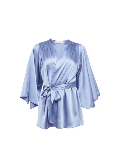 Fleur Du Mal Angel Sleeve Robe In Denim