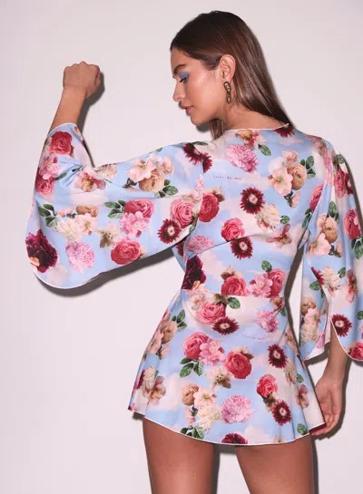 Fleur Du Mal Angel Sleeve Robe In Multi