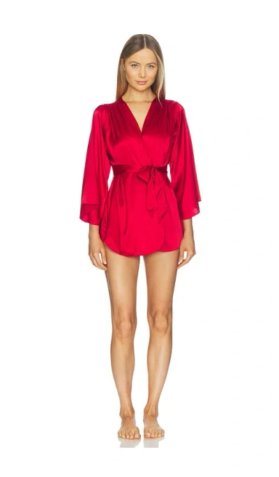 Fleur Du Mal Angel Sleeve Robe In Red