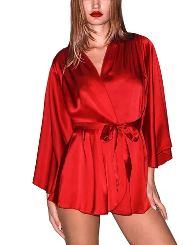 Fleur Du Mal Angel Sleeve Robe In Red