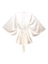 Fleur Du Mal Angel Sleeve Robe In White