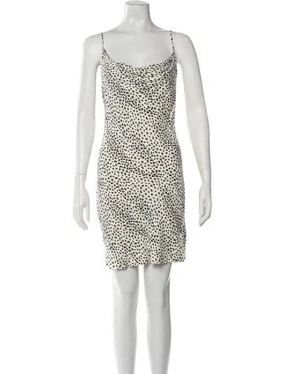 Pre-owned Fleur Du Mal Animal Print Mini Dress In Neutral
