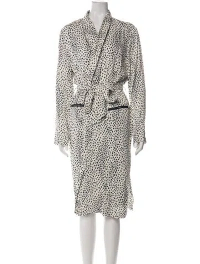 Pre-owned Fleur Du Mal Animal Print Robe In Neutrals