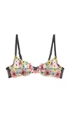 Fleur Du Mal Azalea Embroidered Bra