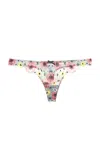 Fleur Du Mal Azalea Embroidered Thong