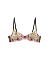 Fleur Du Mal Azalea Embroidered Underwire Bra In Black