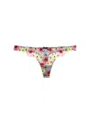 Fleur Du Mal Azalea Embroidery Thong In Black