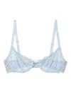 Fleur Du Mal Bianca Lace Balconette Bra In 蓝色